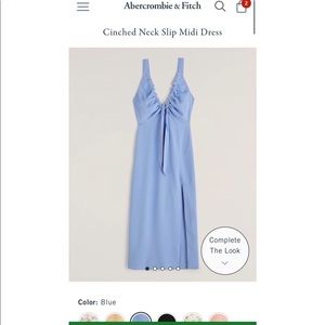 Cinched neck slip midi dress